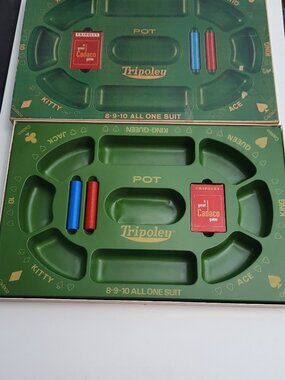 Vintage Tripoley Cadaco No 300 Michigan Rummy Complete w Cards Chips Box